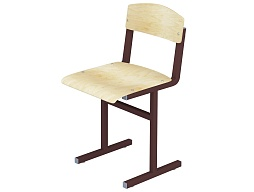 Стул школьный ученический 3 г/р нерегулируемый УСТУ1.3 (фанера, м/к коричневый, квадратная труба)