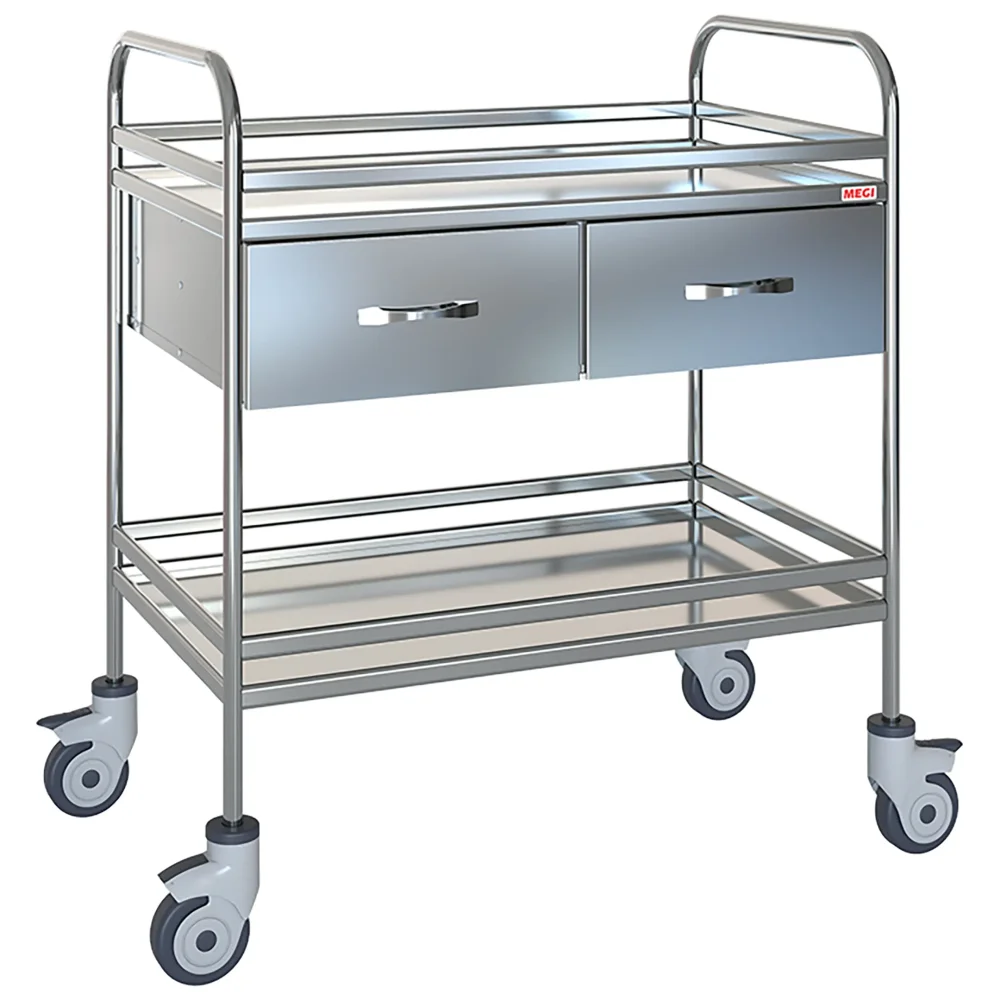 Столик манипуляционный из нержавеющей стали 4Hospitals МСК-5549-02