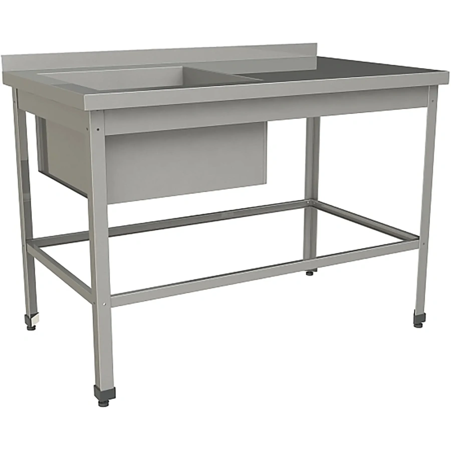 Ванна моечная сварная с рабочей поверхностью с бортом ВМСР/1-11/7-БЛО-ЭН