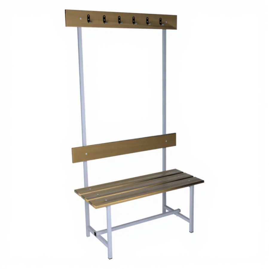 Скамья с вешалкой односторонняя 6 крючков