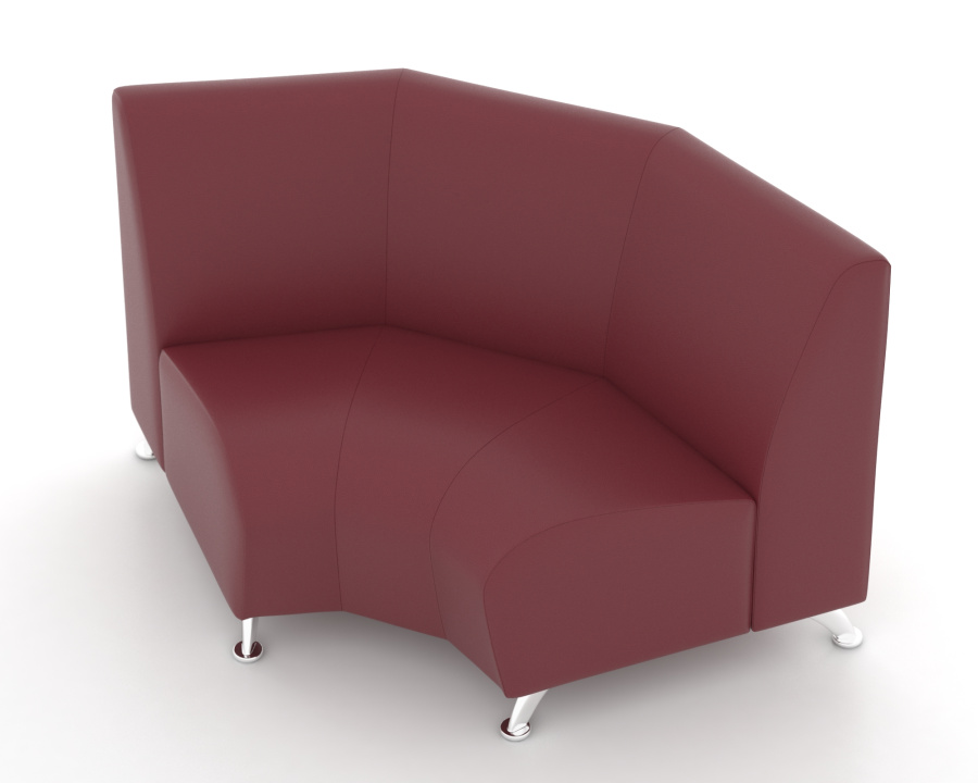 Угловой радиусный модуль Интер Хром