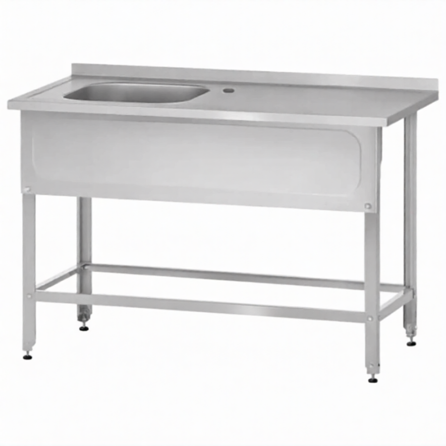 Ванна с рабочей поверх. РПЦн  860х1200х600 левое м/о 500, борт, экран (ножка угловая)